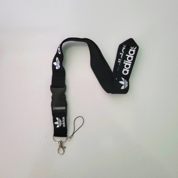 Adidas Black One Size Lanyard with Clip A - Picture 1 of 6